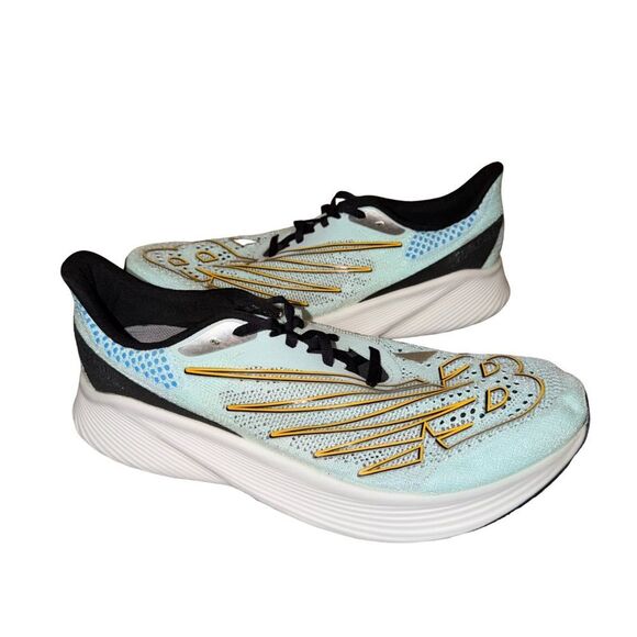 New Balance Men\'s Athletic Shoes - Black, White, Gold, Blue RC elite size 11D main image 5